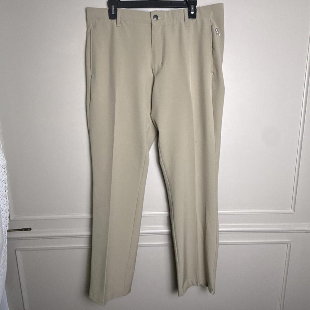 Adidas Ultimate 365 Golf Pants Men's 36 X 34 Beige Elastic Waist Lightweight